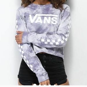 light purple VANS cropped long sleeve tee